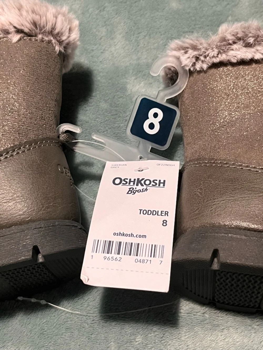 OshKosh B'gosh Toddler Faux Fur Cuff Boots - Taupe